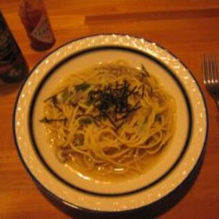 電子レンジで 7 分和風きのこパスタ（湯切り不要）